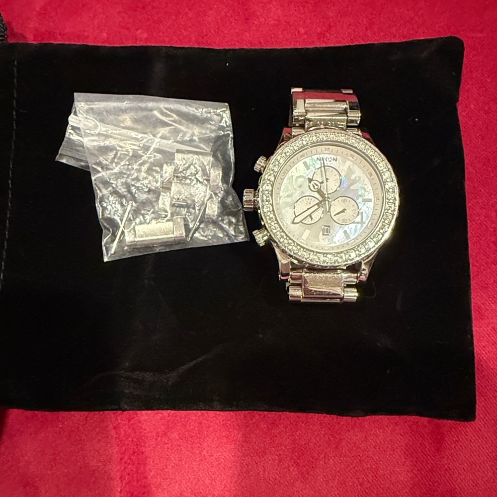 Nixon 42-20  Watch with Crystal Accents & mother-of-pearl dial